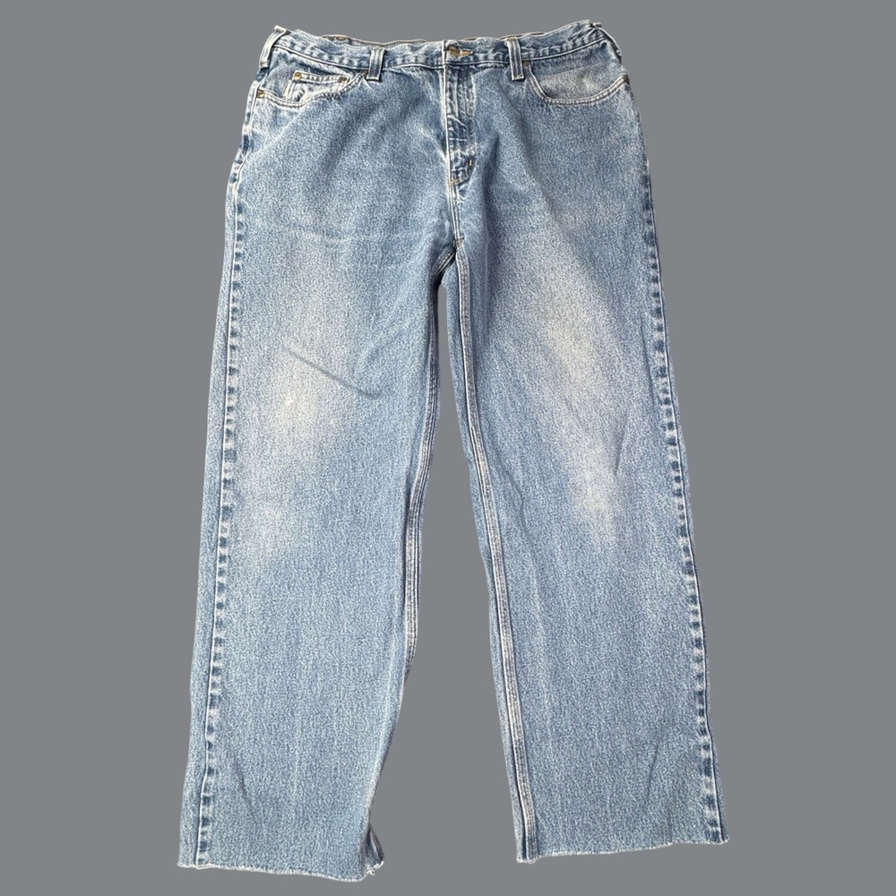 Carhartt Workwear Jeans Mens 40x30 Blue Relaxed Fit Denim